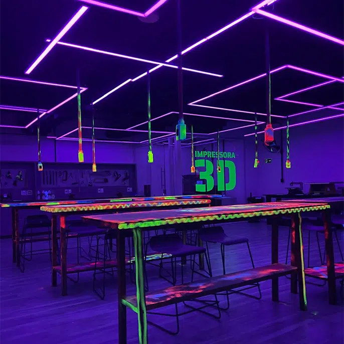 Iluminação de academia