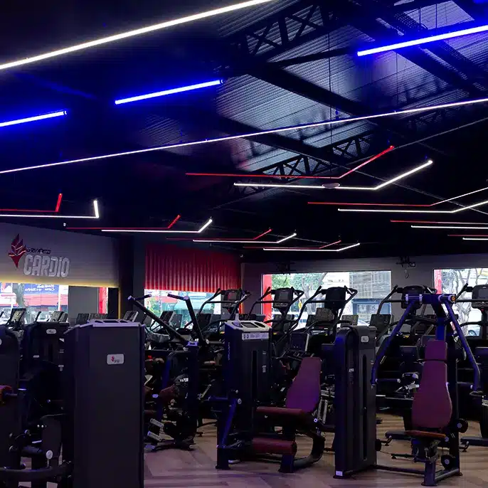 Iluminação de academia