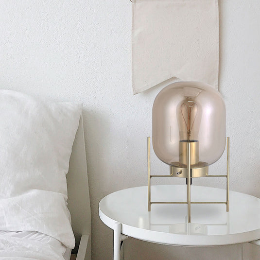 Abajur Flint 1xE27 Champagne/Dourado Studioluce