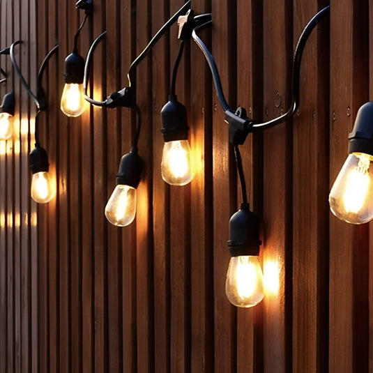 Cordão de Luz 20xE27 Preto 10M IP65 Galaxy