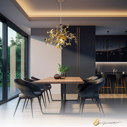 Pendente Fiama 3W Dourado Ø40x40x340cm Cabo 3m IP20 OR1998 Orluce