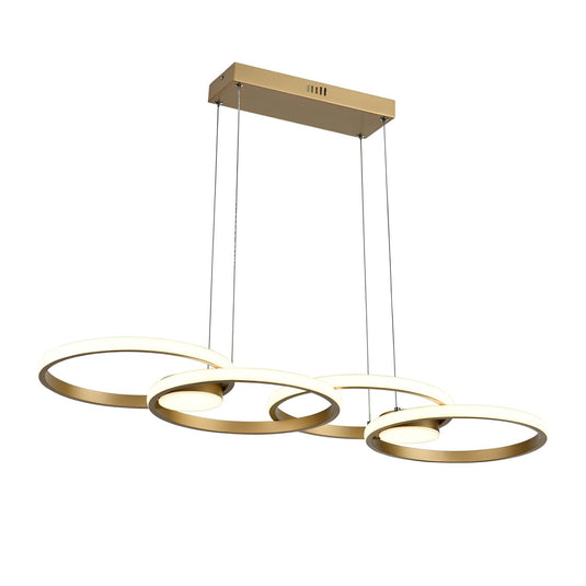 Pendente LED LP-020A 48W Dourado Fosco 3 Em 1 3000K/4000K/6500K Nitrolux