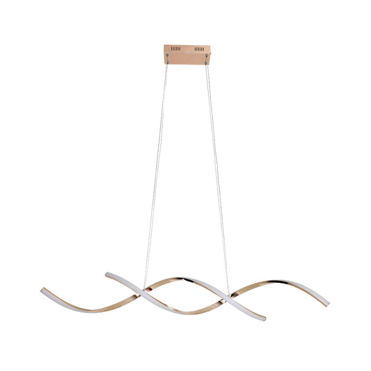 Pendente LED LP-201D 35W Dourado 110x18x150cm 4000K Neutro Nitrolux