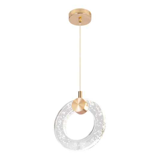 Pendente LED NTL-007 6W Dourado 200x30x1500mm 3500K Quente Nitrolux