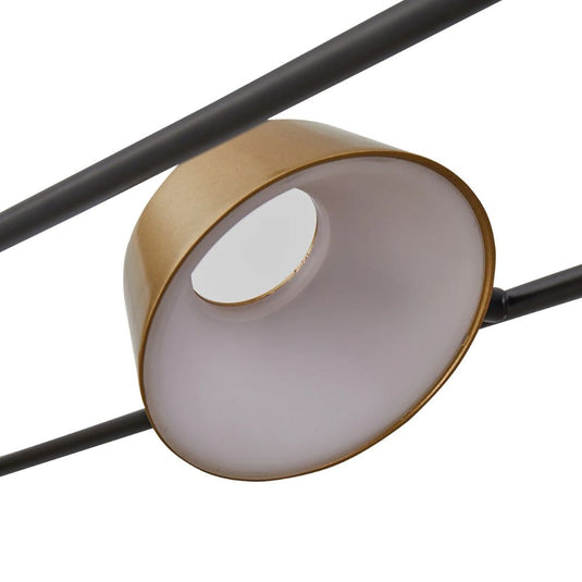 Pendente LED Zavi 28W Ouro Fosco/Preto 3000K Quente Nordecor