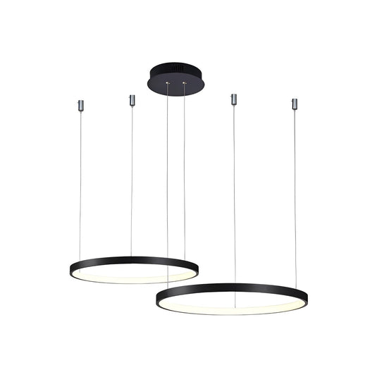 Pendente Orlo Mix LED 45W Preto 3000K Usina