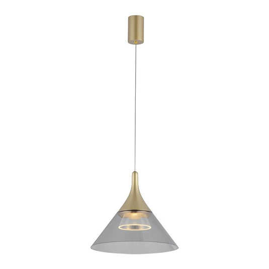 Pendente Thom LED 7W 3000K Quente Dourado Fosco Nordecor