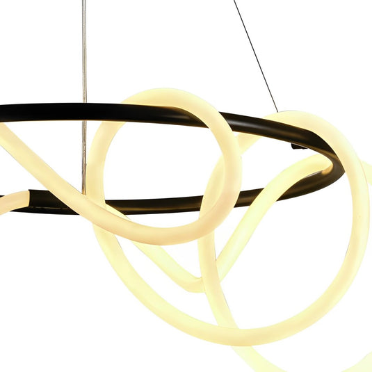 Pendente Toa LED 30W Preto 3000K Usina Design