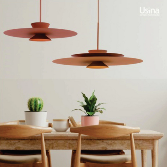 Pendente Tule 1xGU10 MR16 Terracota Fosco Usina