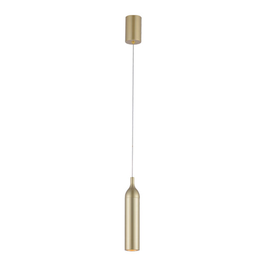 Pendente Wisi LED 5W 3000K Quente Dourado Fosco Nordecor