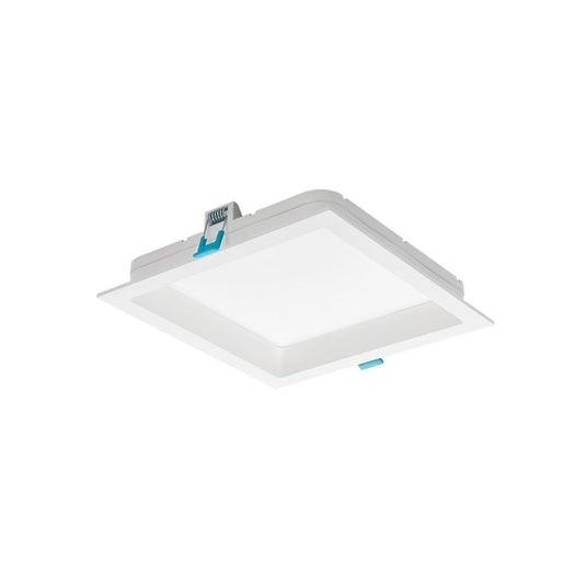 Plafon LED Embutir Deep 18W Quadrado Branco 3000K Quente Stella